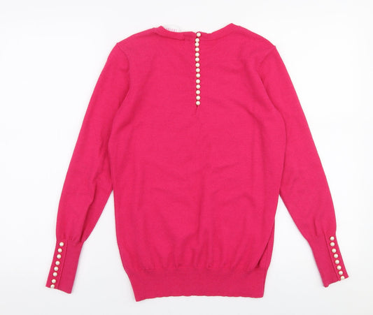 Womens UK Size XS Savoir Pink Pullover Jumper
