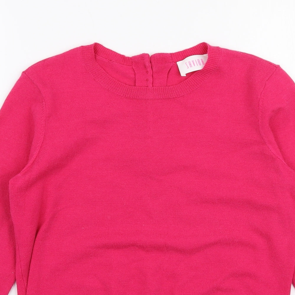 Womens UK Size XS Savoir Pink Pullover Jumper
