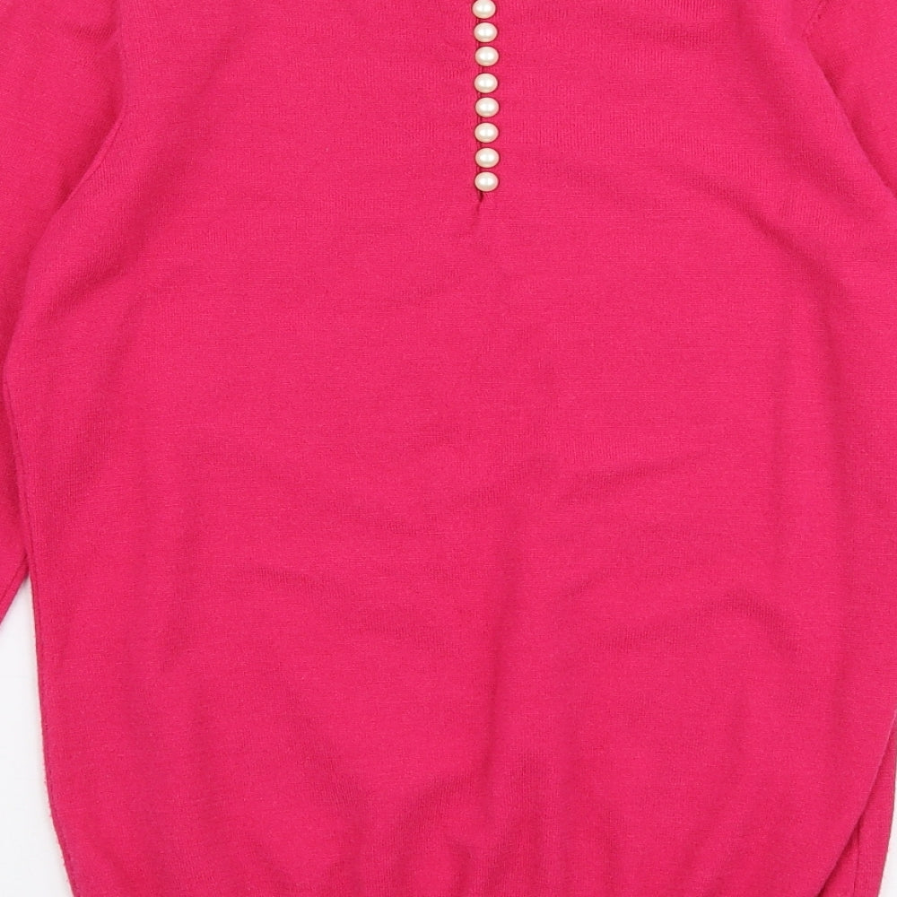 Womens UK Size XS Savoir Pink Pullover Jumper