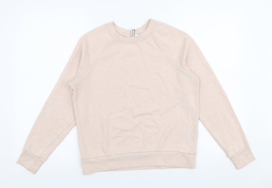 H&M Womens Pink  Polyester Pullover Sweatshirt Size S  Pullover