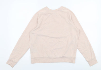 H&M Womens Pink  Polyester Pullover Sweatshirt Size S  Pullover
