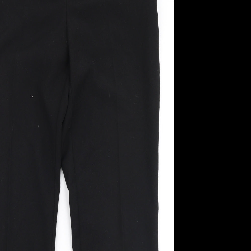 F&F Womens Black  Polyester Trousers  Size 12 L28 in Regular Zip