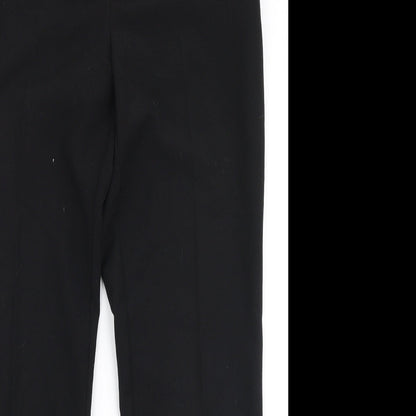 F&F Womens Black  Polyester Trousers  Size 12 L28 in Regular Zip