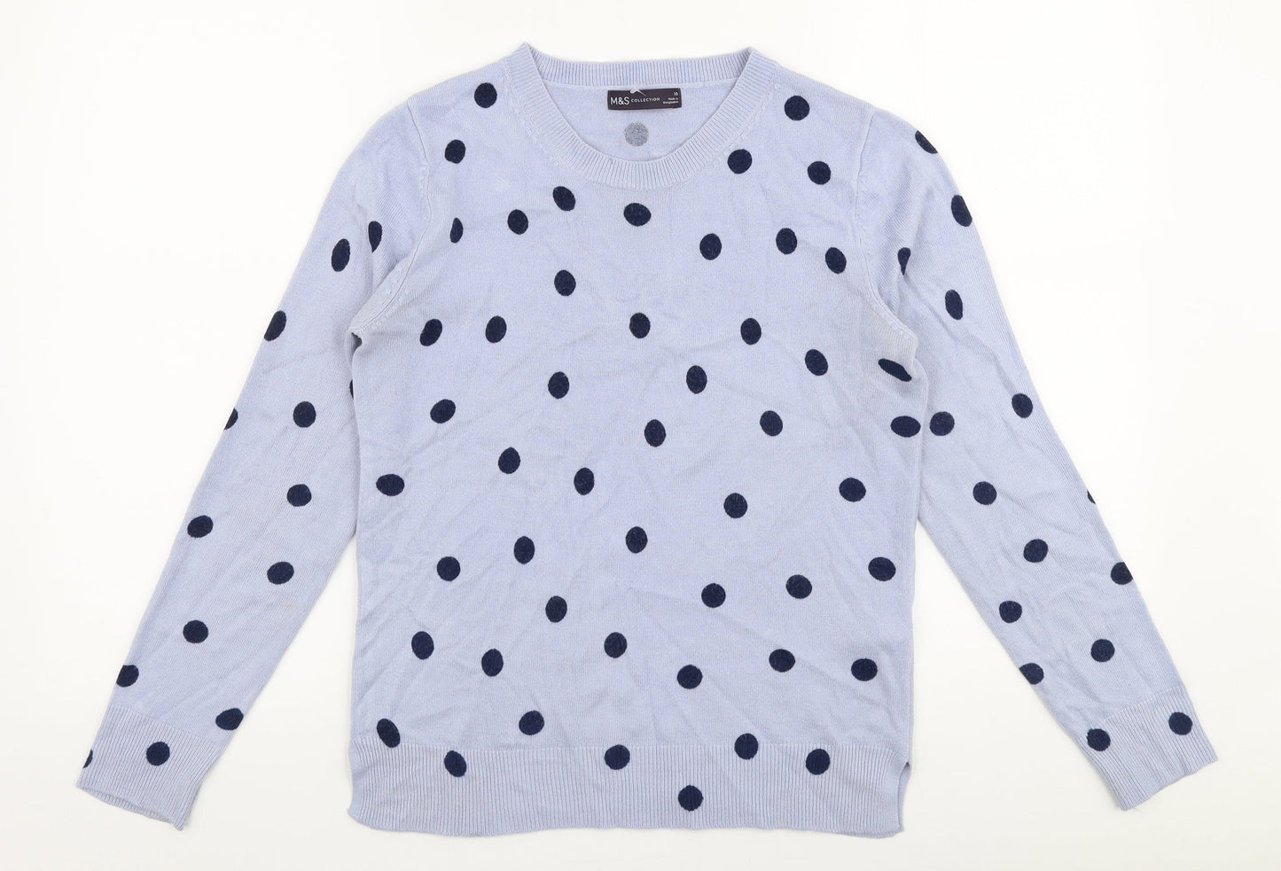 Womens UK Size 10 Marks and Spencer Blue Pullover Jumper