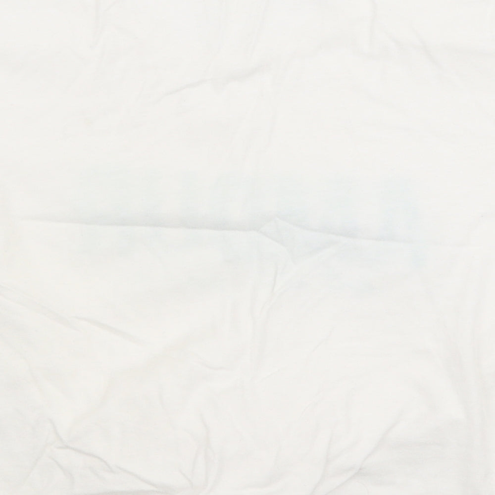Womens UK Size 6 New Look White Cropped T-Shirt