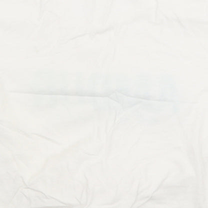 Womens UK Size 6 New Look White Cropped T-Shirt