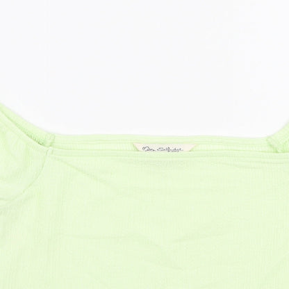 Womens UK Size 6 Miss Selfridge Green Cropped Blouse