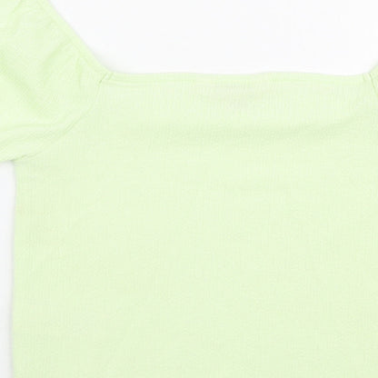 Womens UK Size 6 Miss Selfridge Green Cropped Blouse