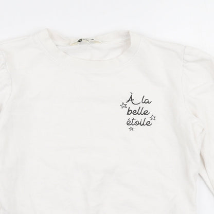 Miss Selfridge Womens White  100% Cotton Pullover Sweatshirt Size 6  Pullover - A la belle etoile