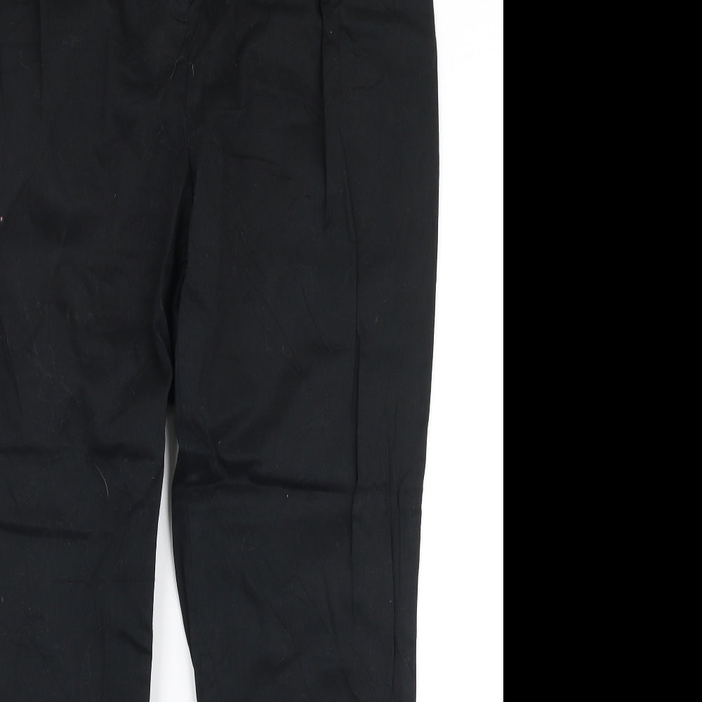 Red Herring Womens Black  Polyester Trousers  Size 12 L27 in Slim Zip