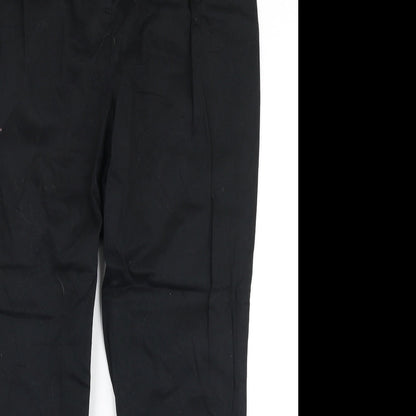 Red Herring Womens Black  Polyester Trousers  Size 12 L27 in Slim Zip