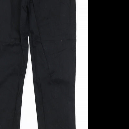Red Herring Womens Black  Polyester Trousers  Size 12 L27 in Slim Zip