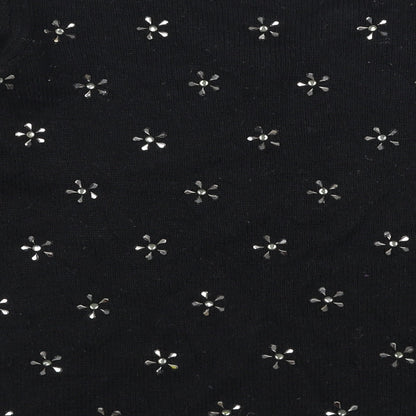 Womens UK Size M Mango Black Pullover Jumper