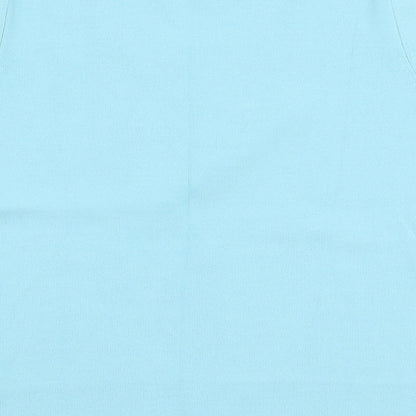 Just Elegance Womens Blue Square Neck  Viscose Pullover Jumper Size S