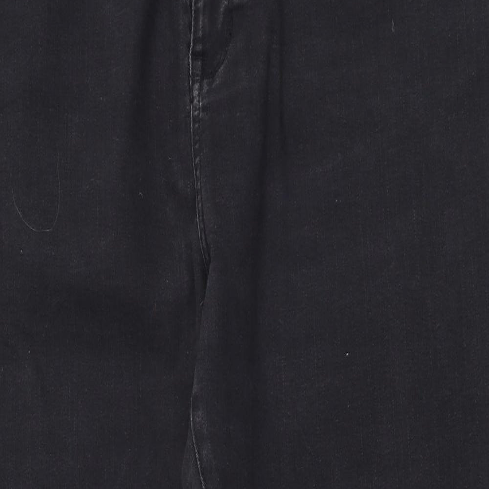Label Be Womens Black  Cotton Skinny Jeans Size 18 L28 in Slim Zip
