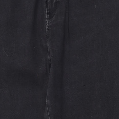 Label Be Womens Black  Cotton Skinny Jeans Size 18 L28 in Slim Zip