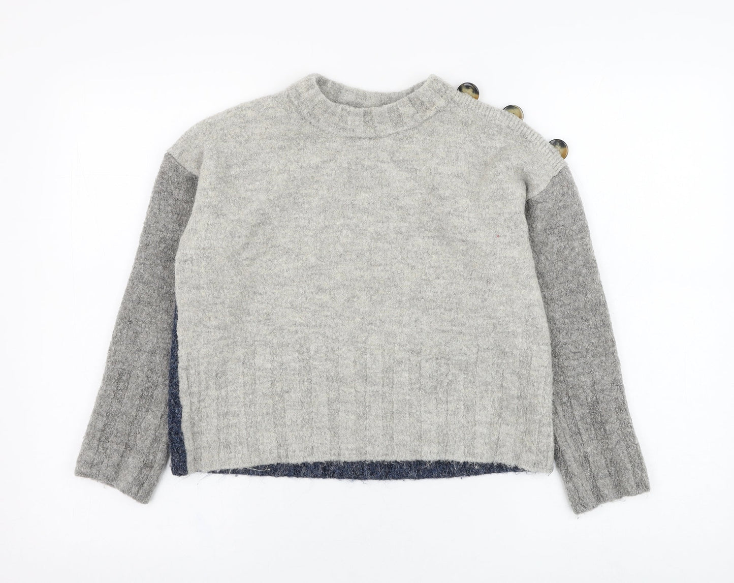 Womens UK Size M Marks and Spencer Grey Pullover Jumper
