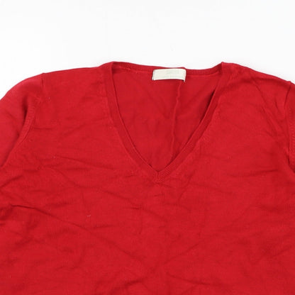 Womens UK Size 12 Marks and Spencer Red Pullover Jumper