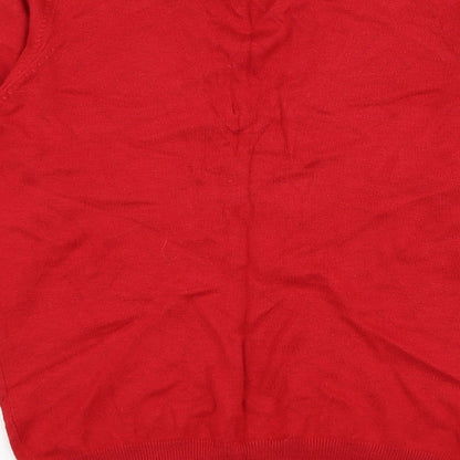 Womens UK Size 12 Marks and Spencer Red Pullover Jumper