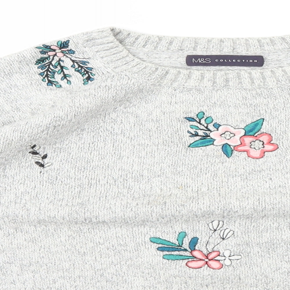 Womens UK Size 16 Marks and Spencer Grey Pullover Jumper