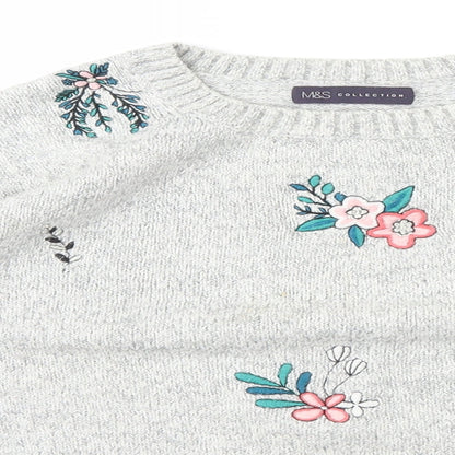 Womens UK Size 16 Marks and Spencer Grey Pullover Jumper