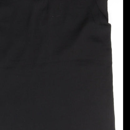 H&M Womens Black  Polyester Basic T-Shirt Size 34 V-Neck
