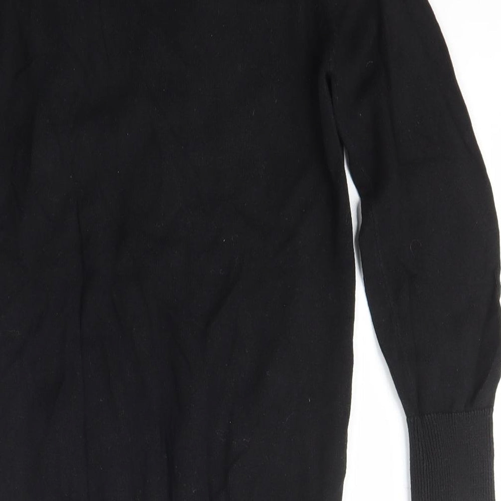 Indigo Girls Black V-Neck  Cotton Cardigan Jumper Size 9-10 Years  Button - Marks and Spencer