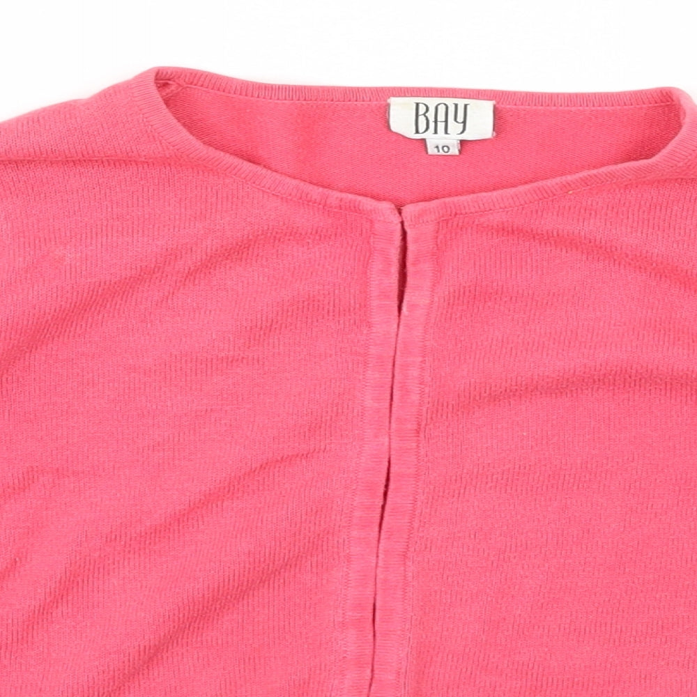 Womens UK Size 10 BAY Pink Cardigan Jumper