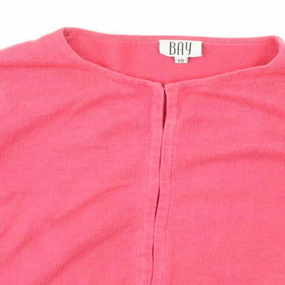 Womens UK Size 10 BAY Pink Cardigan Jumper