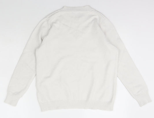 Klass Womens Ivory Mock Neck  Viscose Pullover Jumper Size M