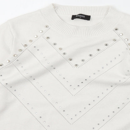 Womens UK Size M Klass Ivory Pullover Jumper