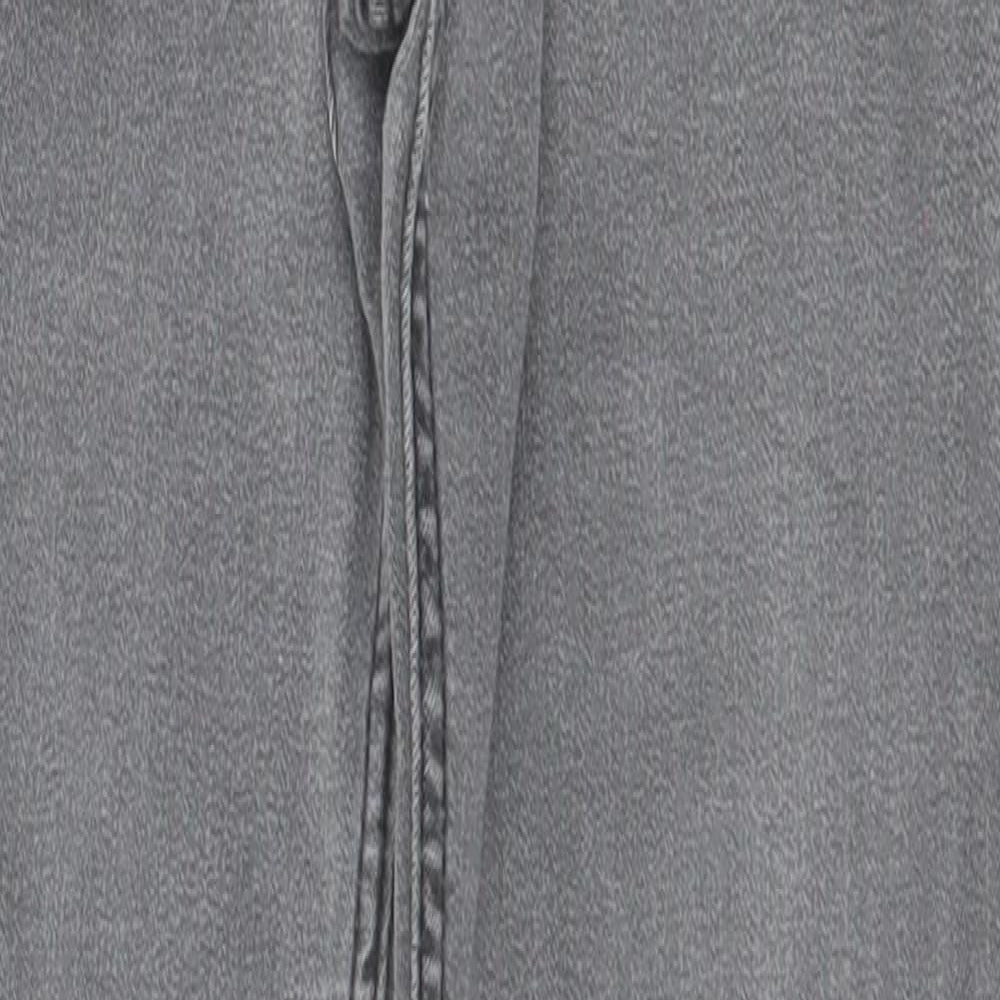 Hollister Womens Grey  Cotton Skinny Jeans Size 25 L28 in Slim Zip