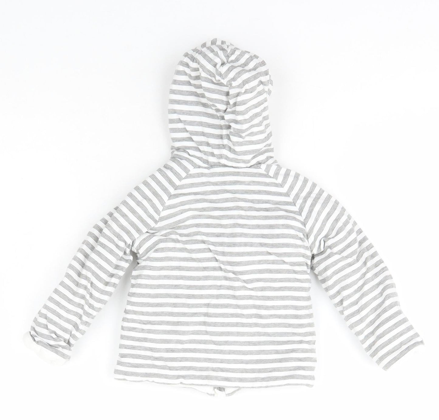 Nutmeg Baby Grey Striped  Jacket Coat Size 9-12 Months   Zip