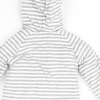 Nutmeg Baby Grey Striped  Jacket Coat Size 9-12 Months   Zip