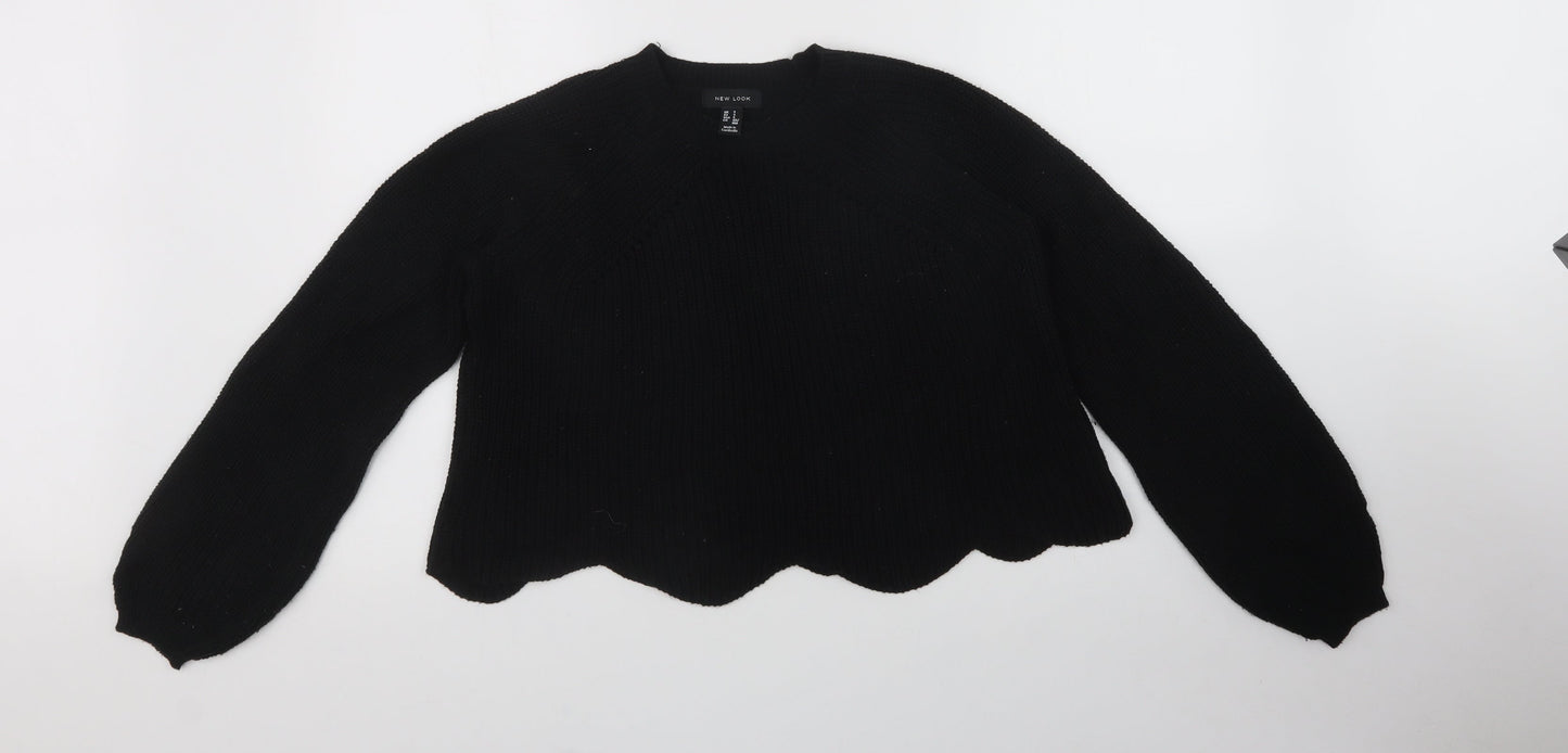 Womens UK Size S New Look Black Pullover Jumper