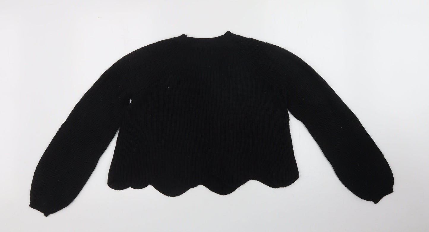 Womens UK Size S New Look Black Pullover Jumper