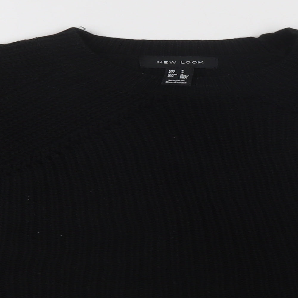 Womens UK Size S New Look Black Pullover Jumper