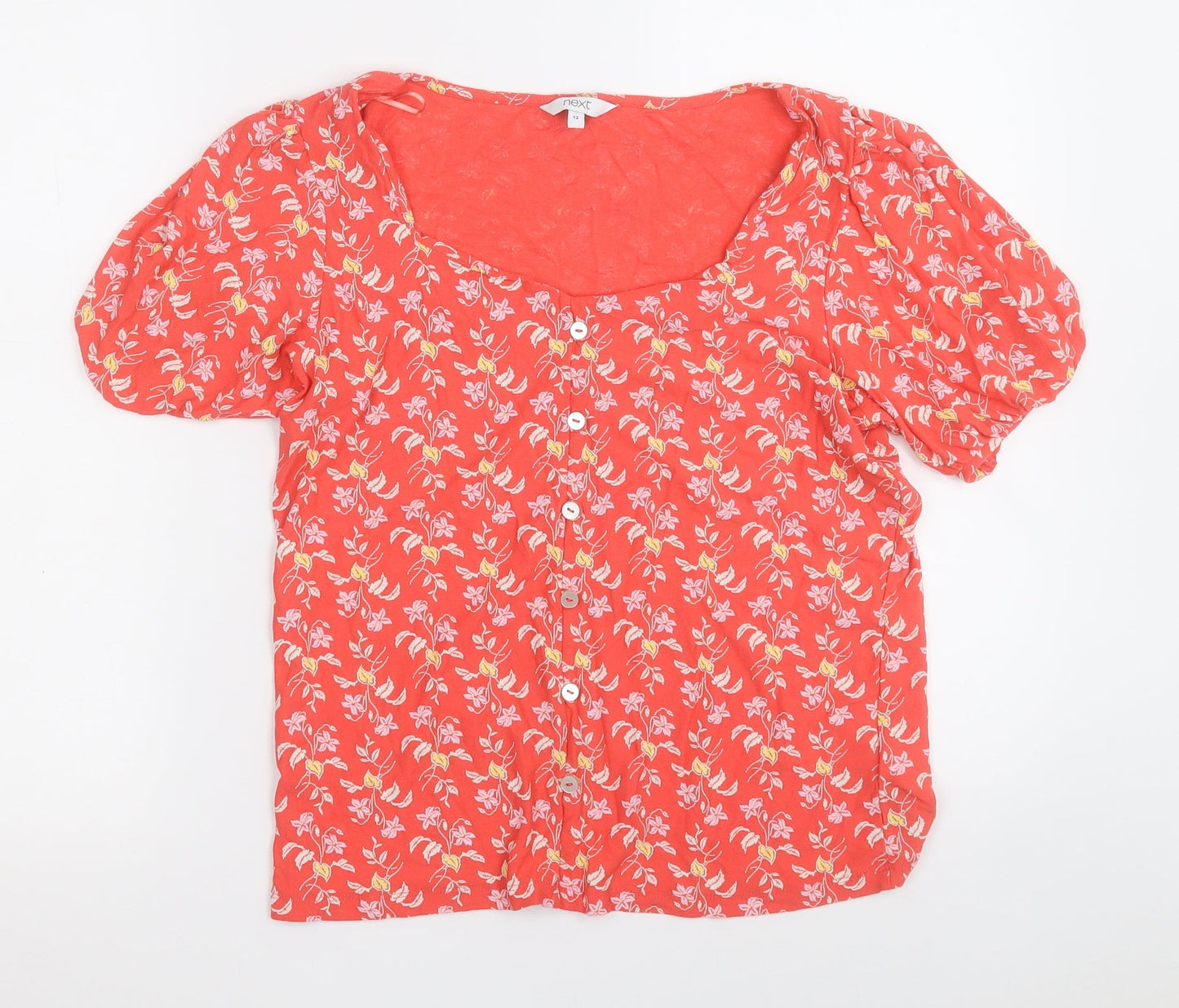 Womens UK Size 12 NEXT Red Basic Blouse