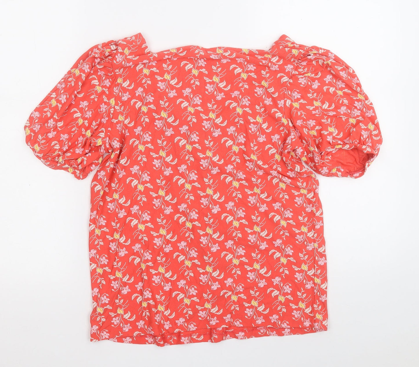 Womens UK Size 12 NEXT Red Basic Blouse