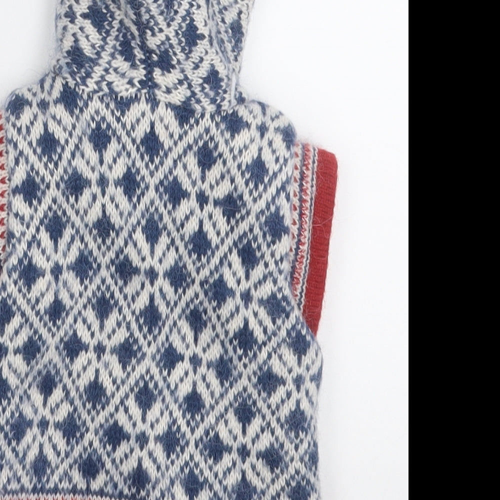 NEXT Boys Multicoloured Geometric  Gilet Coat Size 3-6 Months   Hook & Eye