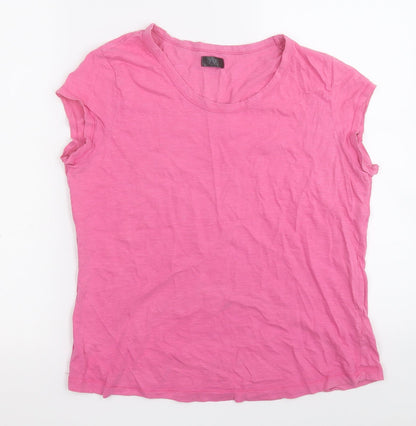 F&F Womens Pink  Cotton Basic Tank Size 12 Round Neck