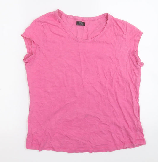 F&F Womens Pink  Cotton Basic Tank Size 12 Round Neck