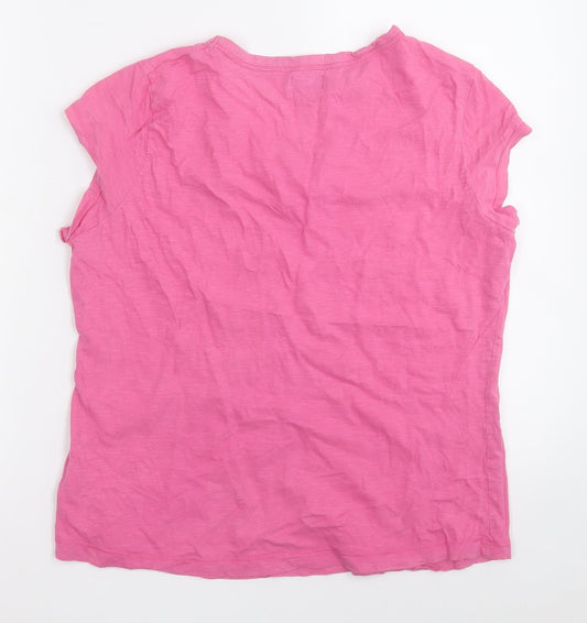 F&F Womens Pink  Cotton Basic Tank Size 12 Round Neck