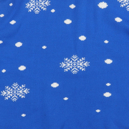 Envy Womens Blue Round Neck  Acrylic Pullover Jumper Size L   - Penguin