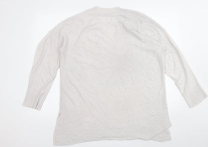 George Womens Grey Round Neck  Acrylic Pullover Jumper Size 16