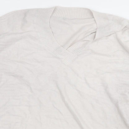 George Womens Grey Round Neck  Acrylic Pullover Jumper Size 16