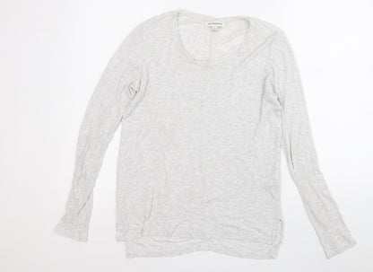 Autograph Womens Grey Round Neck  Lyocell Pullover Jumper Size 12