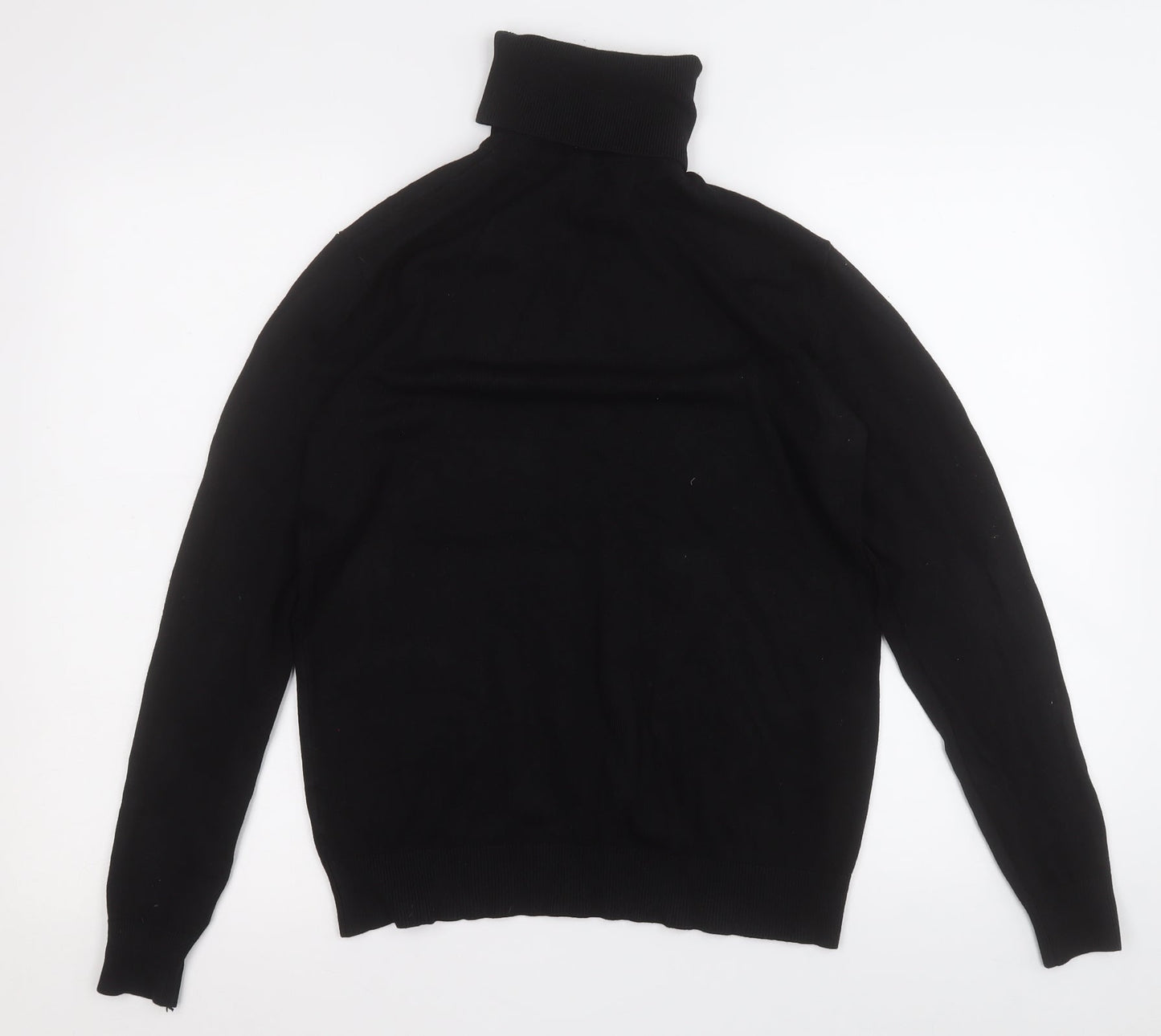 Avenue Womens Black Roll Neck  Viscose Pullover Jumper Size 8