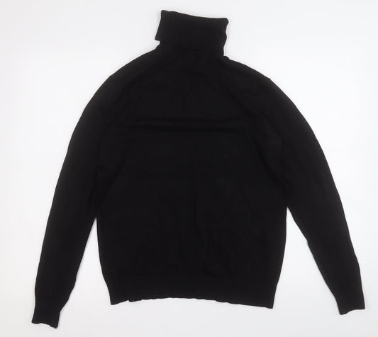 Avenue Womens Black Roll Neck  Viscose Pullover Jumper Size 8