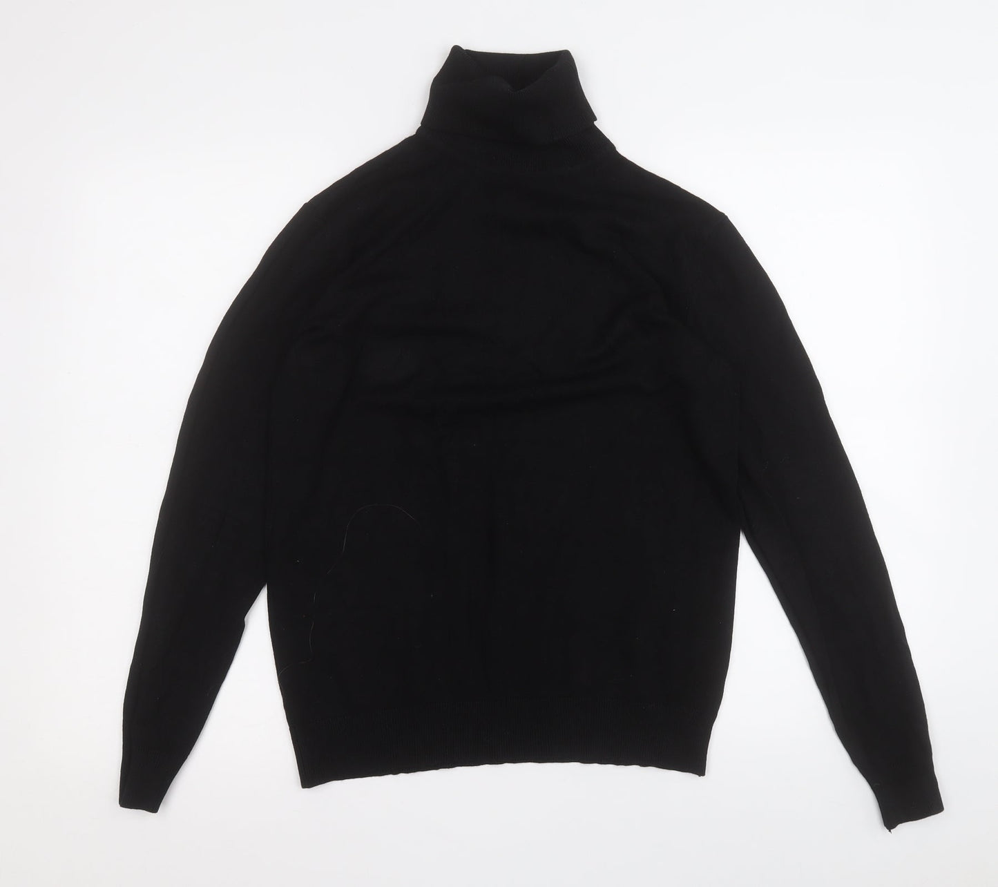 Avenue Womens Black Roll Neck  Viscose Pullover Jumper Size 8